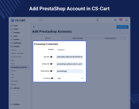 CS-Cart Prestashop Connector