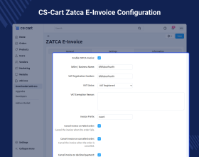 CS-Cart ZATCA E-Invoice Add-on