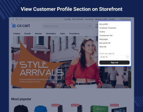 CS-Cart Customer Profile Page