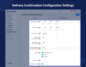 CS-Cart Delivery Confirmation Request