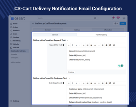 CS-Cart Delivery Confirmation Request