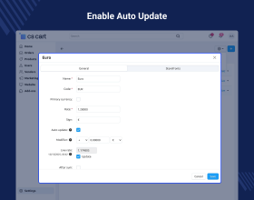CS-Cart Advance Live Currency Converter