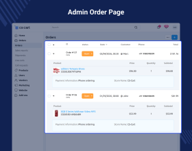 CS-Cart Extended Order List