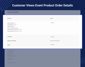 WooCommerce Event Manager plugin