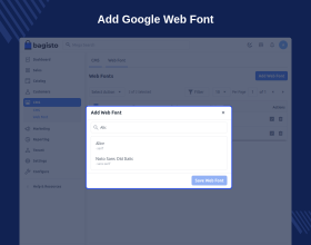 Bagisto SaaS Google Font Manager