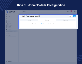 CS-Cart Hide Customer Details