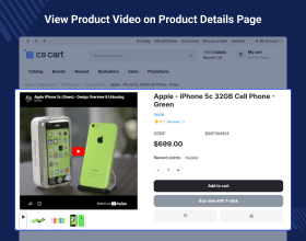 CS-Cart Product Video Gallery