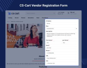 CS-Cart Vendor Custom Registration