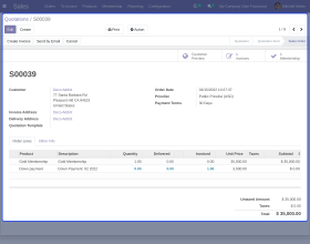 Odoo Website Membership Management