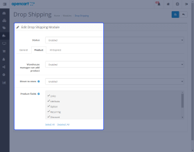 Opencart AliExpress Dropship Management Module