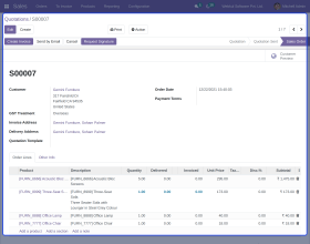 Odoo Order Signature Screen