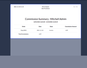 Odoo POS Sales Commission
