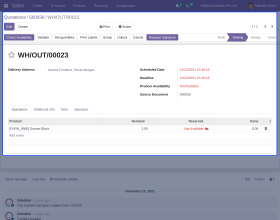Odoo Order Signature Screen