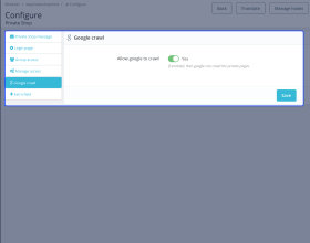 PrestaShop Private Shop