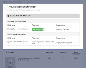PrestaShop Checkout Custom Fields 