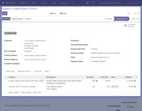 Odoo Website Store Pickup