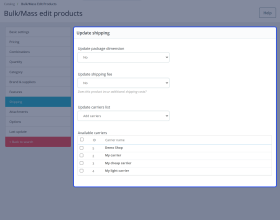 Prestashop Bulk Product Edit
