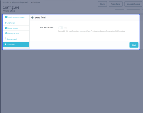 PrestaShop Private Shop