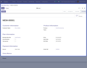 Odoo Website Membership Management