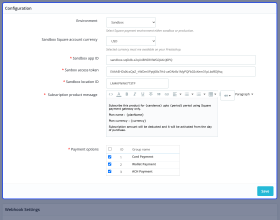 PrestaShop Square Payment Gateway