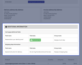 PrestaShop Checkout Custom Fields 