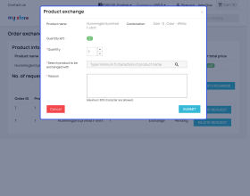 Prestashop Order Exchange/Cancellation