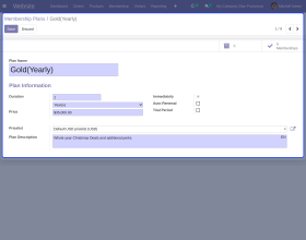 Odoo Website Membership Management