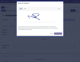 Odoo Order Signature Screen