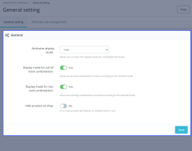 Prestashop Hide or Disable Attributes Without Stock