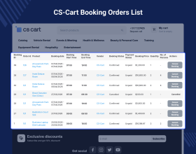 CS-Cart Booking Reservation System