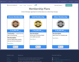 Odoo Website Membership Management