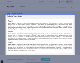 Prestashop Website Tour Guide