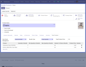 Odoo Website Customize Bundle Products
