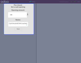 Odoo POS Cash Drawer Alert