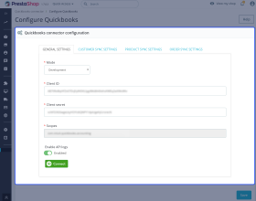 Prestashop QuickBooks Connector