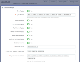 PrestaShop Error Reporting