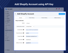 CS-Cart Shopify Connector