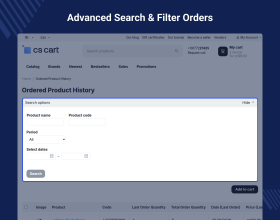 CS-Cart Ordered Product History