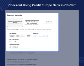 CS-Cart Credit Europe Bank - Virtual POS Payment Integration