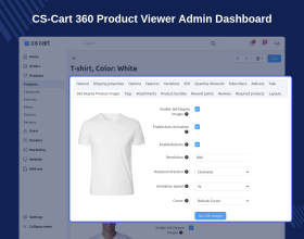CS-Cart 360 Degree Product Images