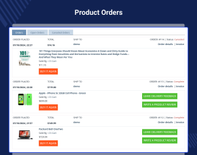 CS-Cart Advanced Customer Order List
