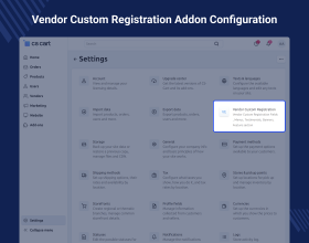 CS-Cart Vendor Custom Registration