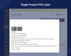 POS Barcode Label for Magento 2