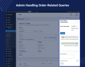 WooCommerce Order History Communication
