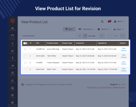 Magento 2 Product Revision History Extension
