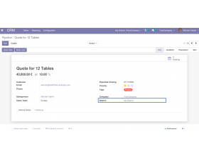 Odoo Multi Branch in CRM