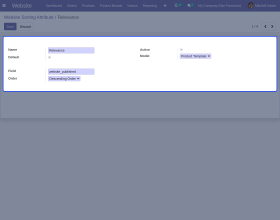 Odoo Website Product SortBy & ShopBy