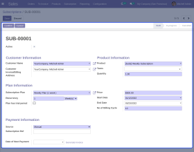 Odoo Subscription Management