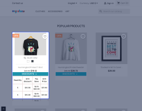 Prestashop Quantity Discount Block