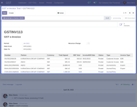 Odoo GST e-Invoicing System